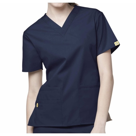 Origins Bravo-Women's V-Neck Scrub Top Navy Blue 3XL - Picture 1 of 7